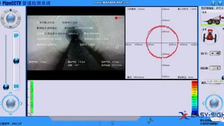 Ispezione di tubi fognari petrolchimici, telecamera cingolata, ispezione di robot per condutture